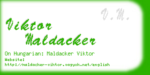 viktor maldacker business card